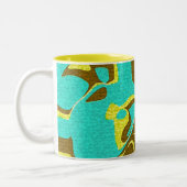 Turquoise Design Tweekleurige Koffiemok (Links)