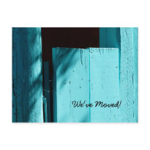 Turquoise deur, nieuwe adresaankondiging