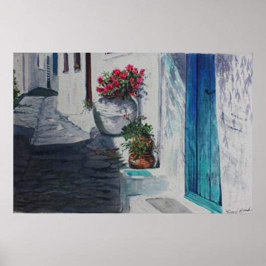 Turquoise-deur Poster (Voorkant)