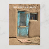 Turquoise deur Taos Pueblo fotografie Briefkaart (Voorkant)