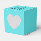 Turquoise & Diamant Bedankdoosjes (Voorkant Zijde)