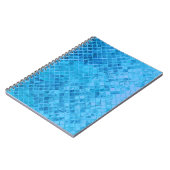 Turquoise Diamant Metaal Design Notitieboek (Linkerzijde)