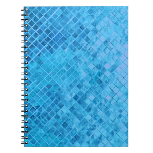 Turquoise Diamant Metaal Design Notitieboek (Voorkant)