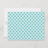 Turquoise Diamanten Cirkel Monogram Stationery Notitiekaartje (Achterkant)