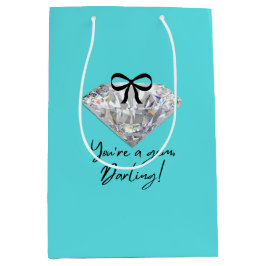 Turquoise & Diamanten Dankkaart Medium Cadeauzakje