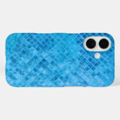 Turquoise Diamond Metallic Design Case-Mate iPhone Case (Achterkant (horizontaal))