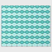 Turquoise diamond pattern cadeaupapier (Vlak)