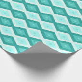 Turquoise diamond pattern cadeaupapier (Hoek)