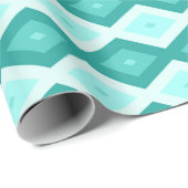 Turquoise diamond pattern cadeaupapier (Rol Hoek)