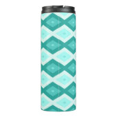Turquoise diamond pattern thermosbeker (Achterkant)