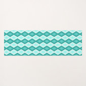 Turquoise diamond pattern yogamat (Achterkant (horizontaal))