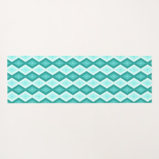 Turquoise diamond pattern yogamat (Achterkant (horizontaal))