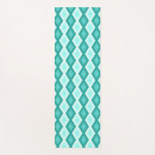 Turquoise diamond pattern yogamat (Voorkant)