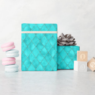 Turquoise Diamond Tegel Pattern – Marokkaanse Zell Cadeaupapier