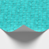 Turquoise Diamond Tegel Pattern – Marokkaanse Zell Cadeaupapier (Hoek)