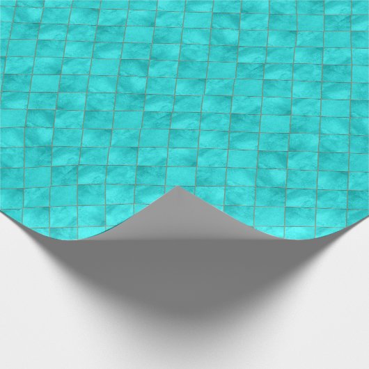 Turquoise Diamond Tegel Pattern – Marokkaanse Zell Cadeaupapier (Hoek)