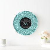 Turquoise Diamonds Glitter 10e Jubileum Grote Klok (Huis)