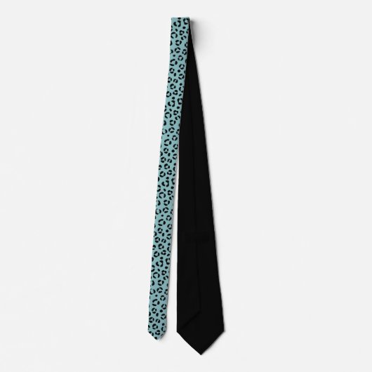 Turquoise Dierprint Stropdas (Achterkant)