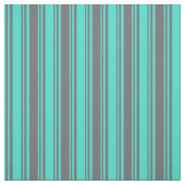 Turquoise & Dim Gray Lines Stof (Swatch)