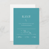 Turquoise diner RSVP (Voorkant / Achterkant)