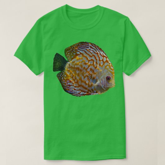 Turquoise Discus Fish T-shirt (Design voorkant)