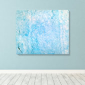 Turquoise Distressed Grunge Texture Canvas Afdruk (Insitu (Houten vloer))