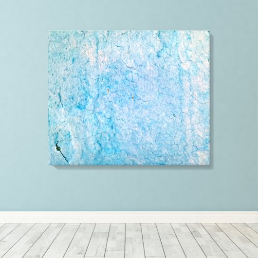 Turquoise Distressed Grunge Texture Canvas Afdruk (Insitu (Houten vloer))