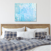 Turquoise Distressed Grunge Texture Canvas Afdruk (Insitu (Slaapkamer))