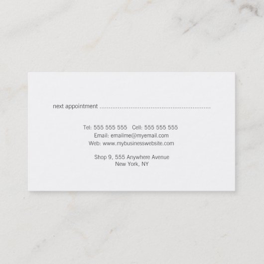 Turquoise Distsed Texture Appointkaarten Afsprakenkaartje (Achterkant)