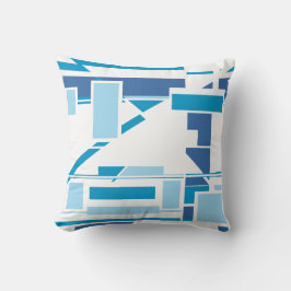 Turquoise Donker en Lichtblauw Zuidwest Art Look Kussen