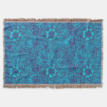  turquoise donkerpaarse bloemmotief