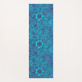 turquoise donkerpaarse bloemmotief yogamat (Voorkant)