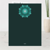 Turquoise Dot Mandala Gelukkige Verjaardag Kaart (Achterkant)