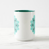 Turquoise Dot Mandala Mok (Midden)
