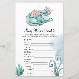 Turquoise Dragon Baby Scramble Baby spel
