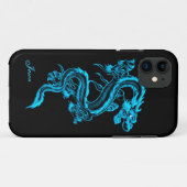 Turquoise Dragon Custom iPhone 5 Hoesje (Achterkant (horizontaal))