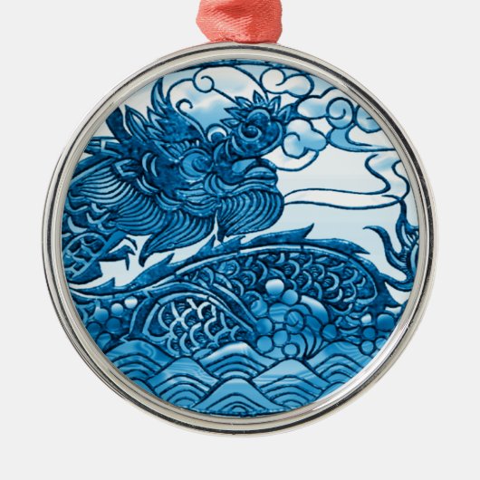 Turquoise Dragon Ornament (Voorkant)