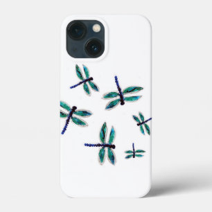 Turquoise Dragonfly Art iPhone 13 Mini Hoesje