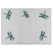 Turquoise Dragonfly Art Snijplank (Voorkant)