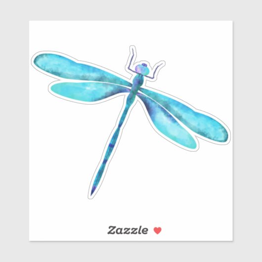 Turquoise Dragonfly Custom - Cut Vinyl Sticker (Vel)