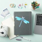 Turquoise Dragonfly Custom - Cut Vinyl Sticker (iPad Cover)