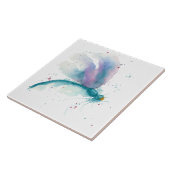 Turquoise Dragonfly Tegeltje (Zijkant)