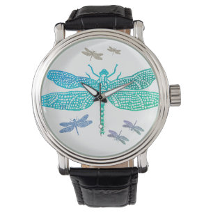 Turquoise Dragonfly Watch Horloge