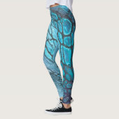 Turquoise draken schubben leggings (Links)