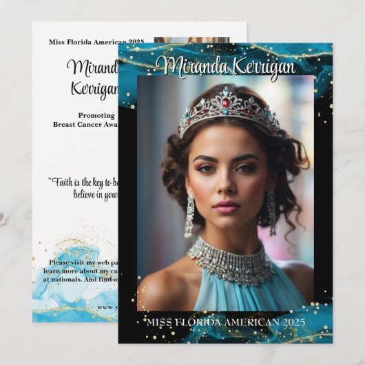 Turquoise Dream Pageant Autograph Kaart QR-code (Voorkant / Achterkant)