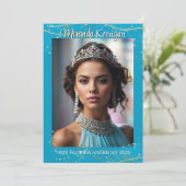 Turquoise Dream Pageant Autograph Kaart QR-code (Staand voorkant)