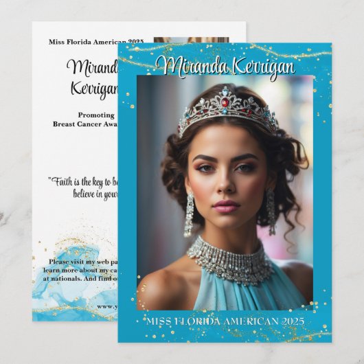 Turquoise Dream Pageant Autograph Kaart QR-code (Voorkant / Achterkant)