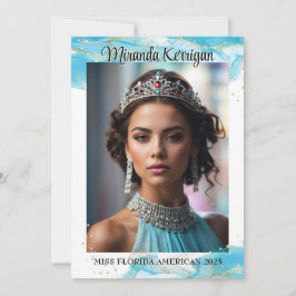 Turquoise Dream Pageant Autograph Kaart QR-code