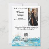 Turquoise Dream Pageant Autograph Kaart QR-code (Achterkant)