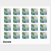 Turquoise Dream Vierkante Sticker (Vel)